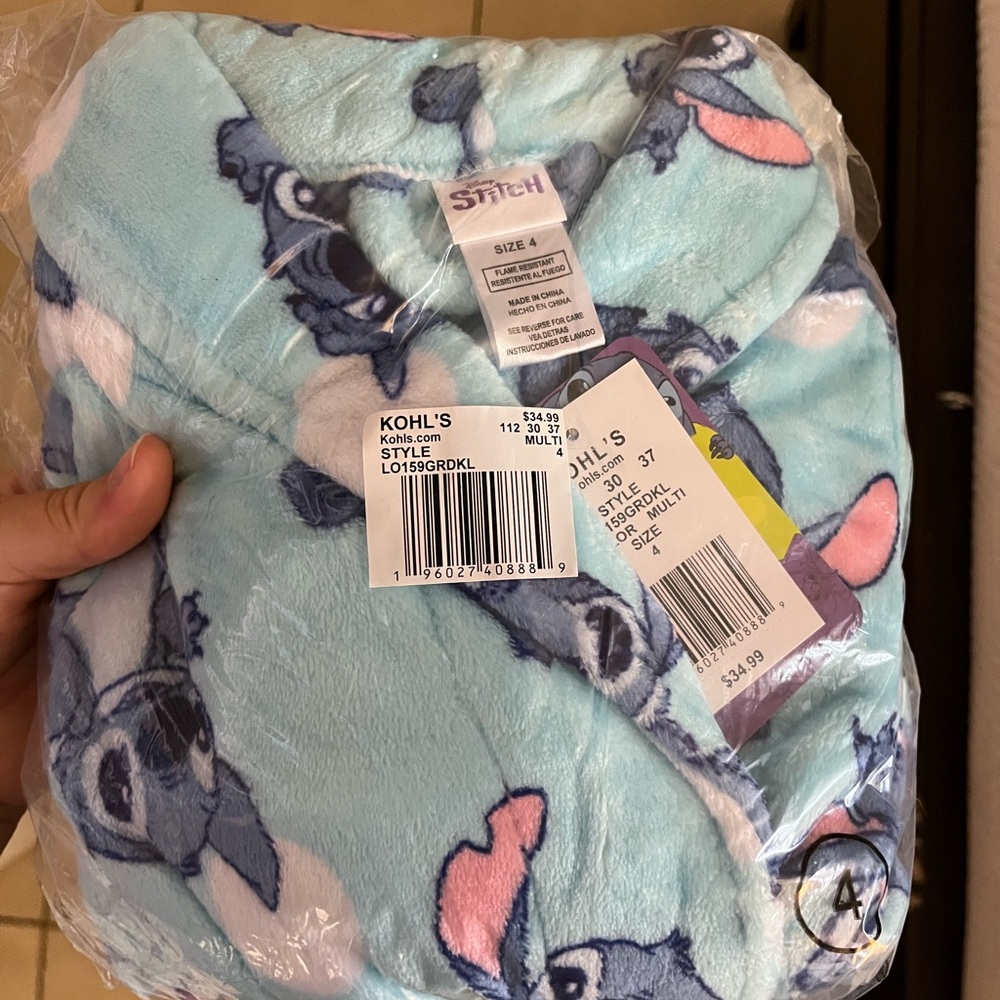 Disney Stitch Fleece robe in Light Blue
